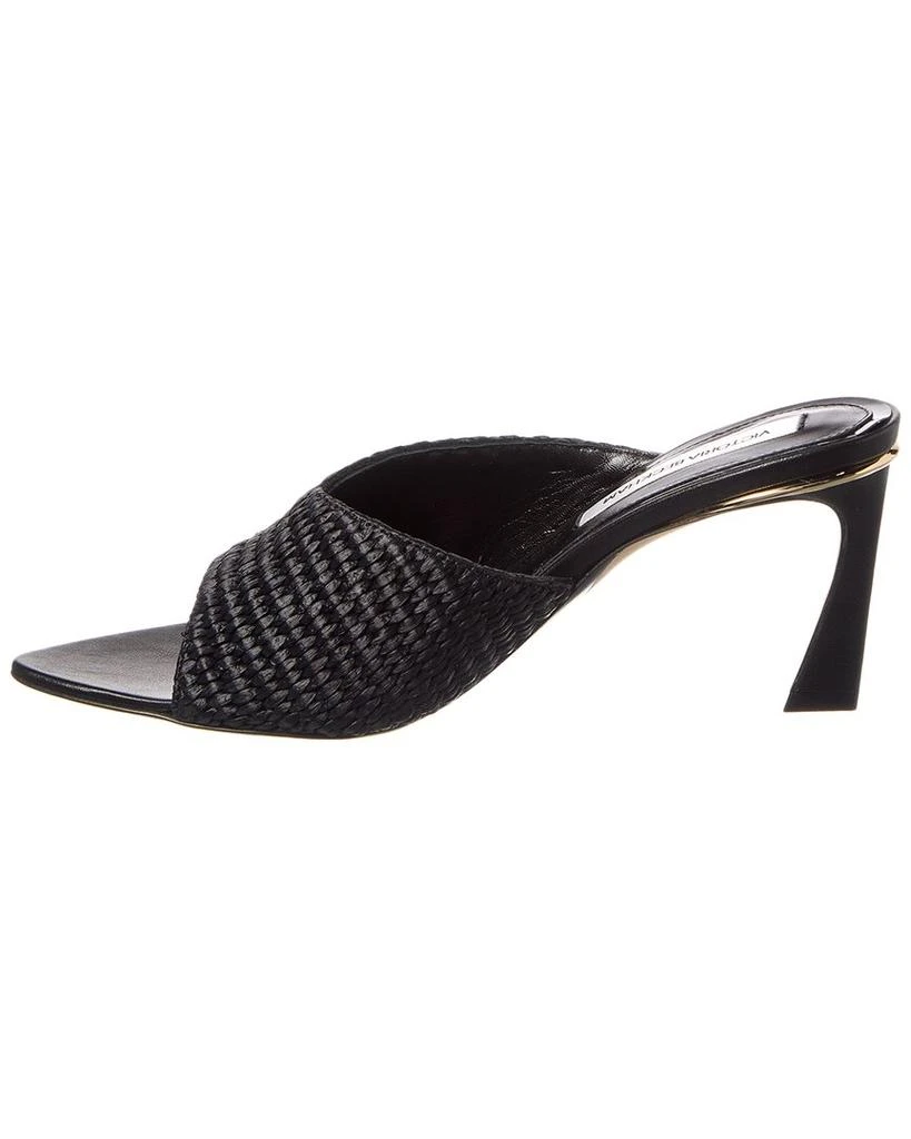 Victoria Beckham Raffia & Leather Sandal 2