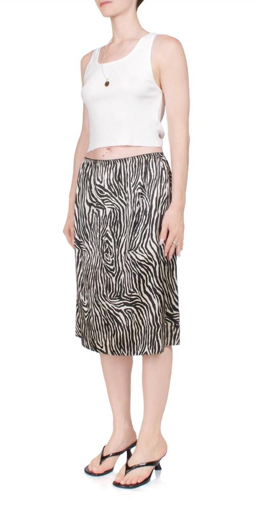 6397 6397 - Printed Slip Midi Skirt