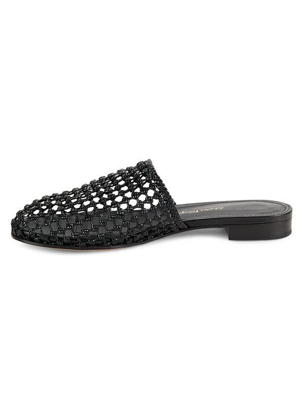 Salvatore Ferragamo Intreccio Leather Flat Mules 4