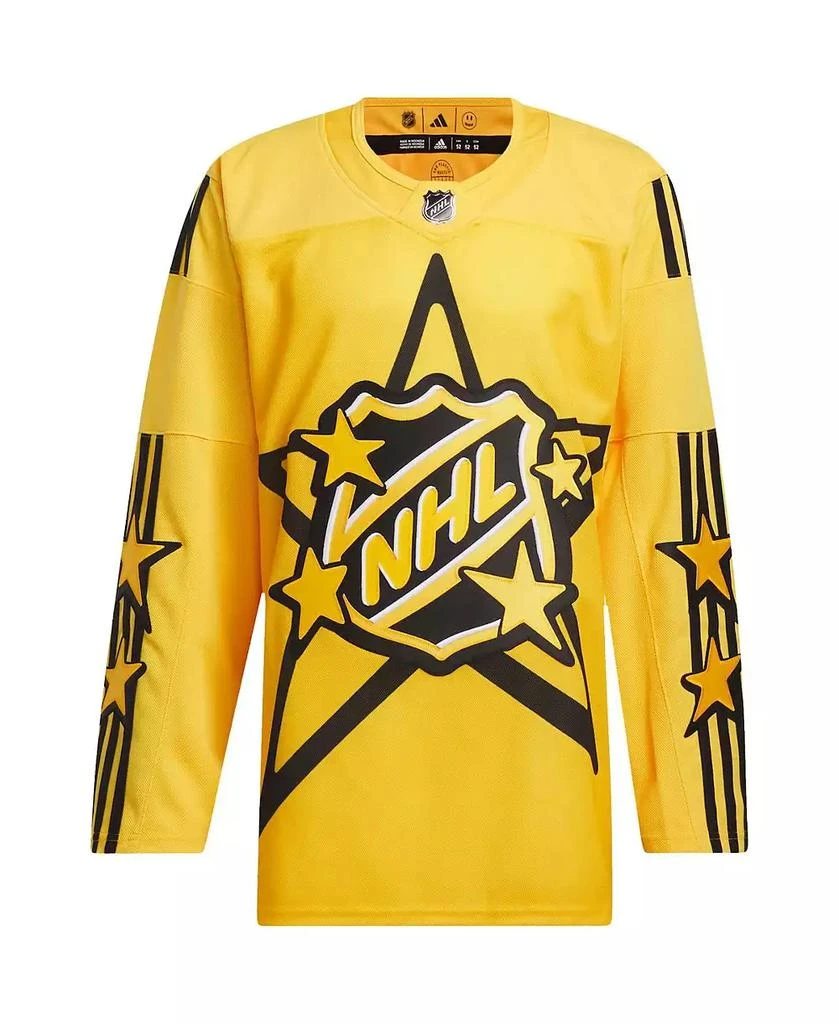 Adidas Men's 2024 NHL All-Star Game x drew house Yellow Authentic Jersey 3