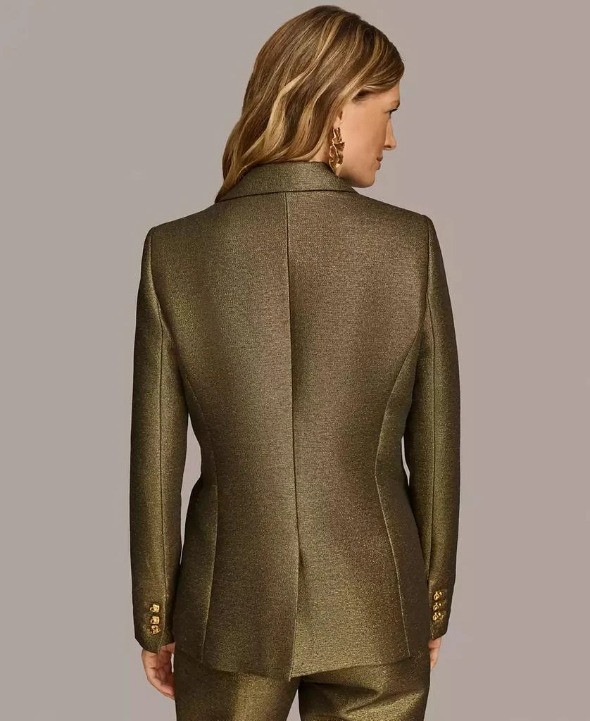 Donna Karan Women's Metallic One-Button Blazer 3