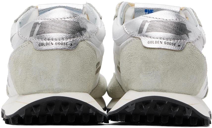 Golden Goose White & Gray Marathon Sneakers 2