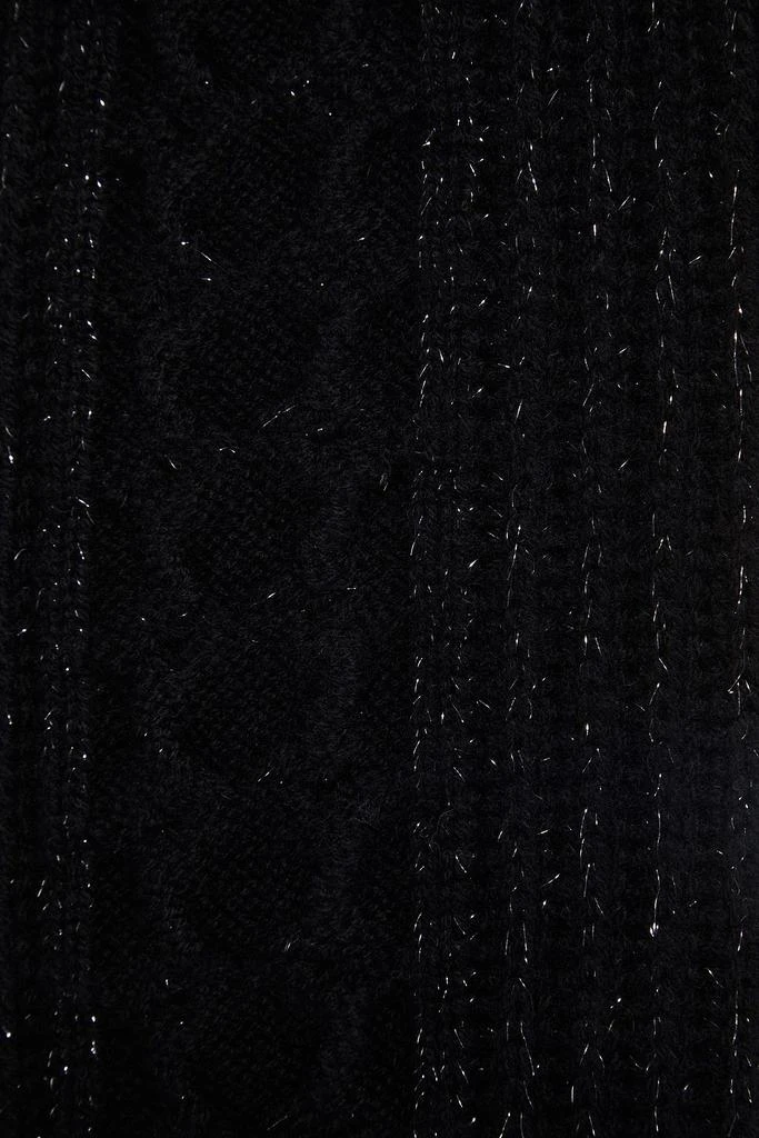 N.PEAL Metallic cable-knit cashmere-blend scarf 2