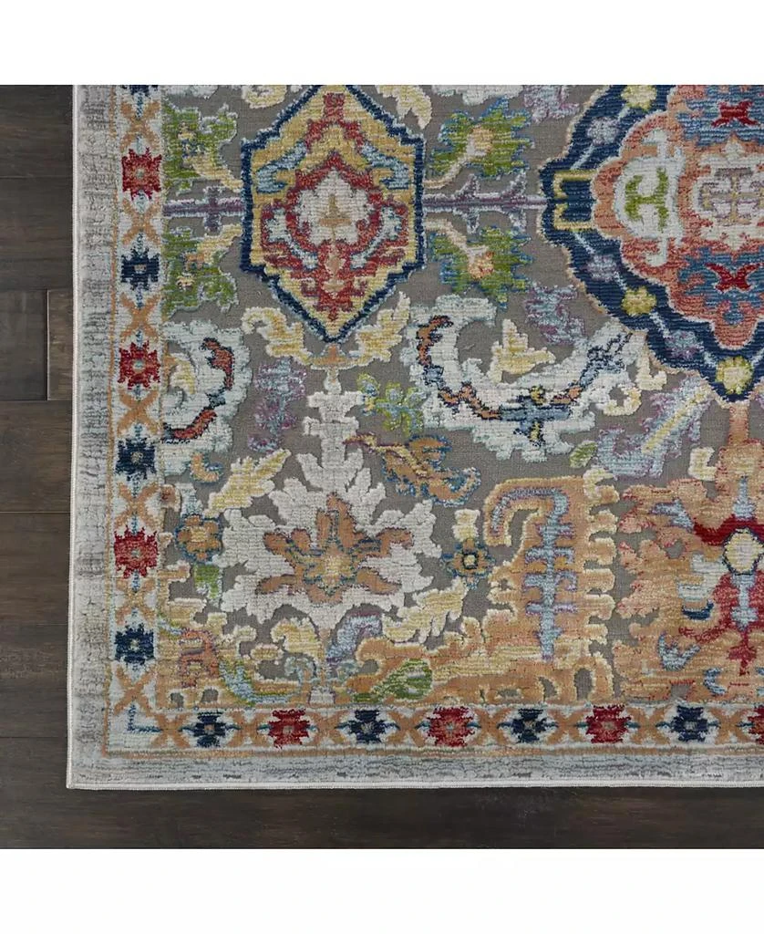 Nourison Ankara Global ANR12 Gray and Multi 4' x 6' Area Rug 4