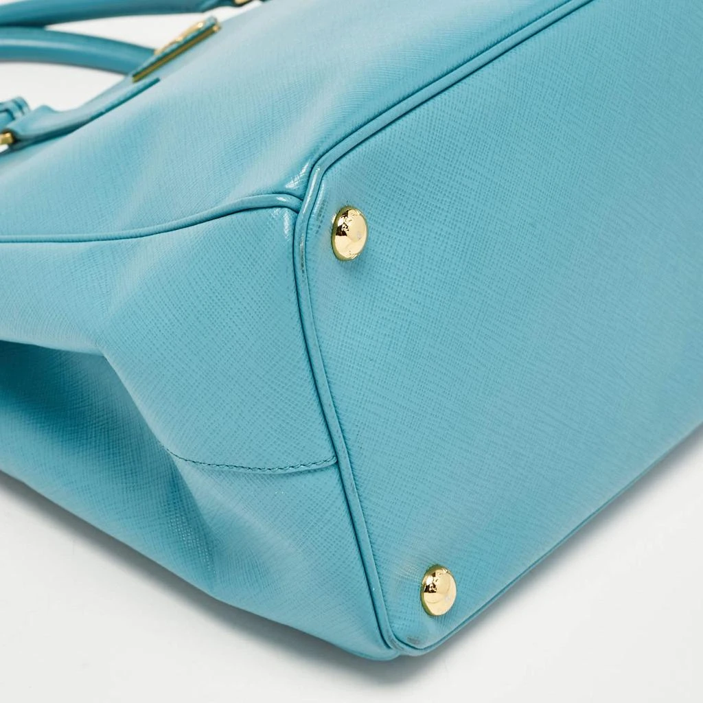 Prada Prada Turquoise Saffiano Leather Medium Double Zip Tote 18