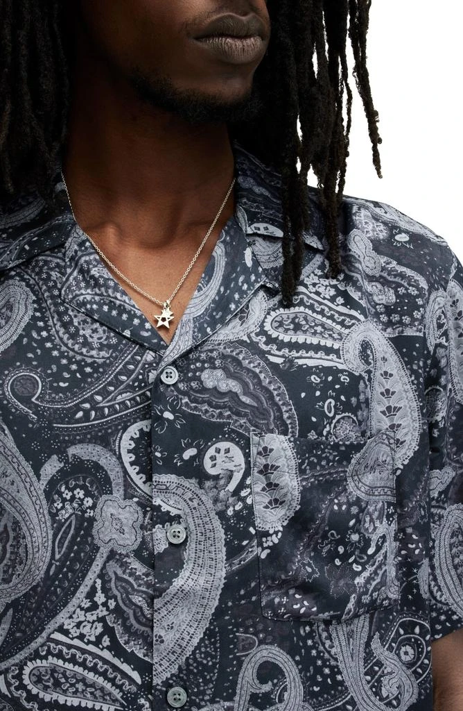 ALL SAINTS Zowie Relaxed Fit Paisley Print Camp Shirt 2