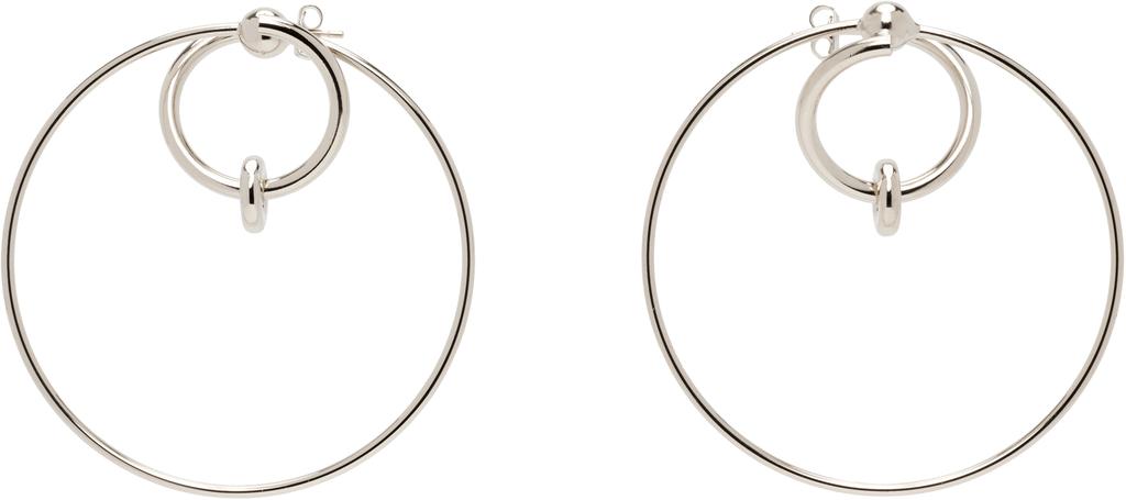 Justine Clenquet Silver Richie Earrings - Fashion Accessories