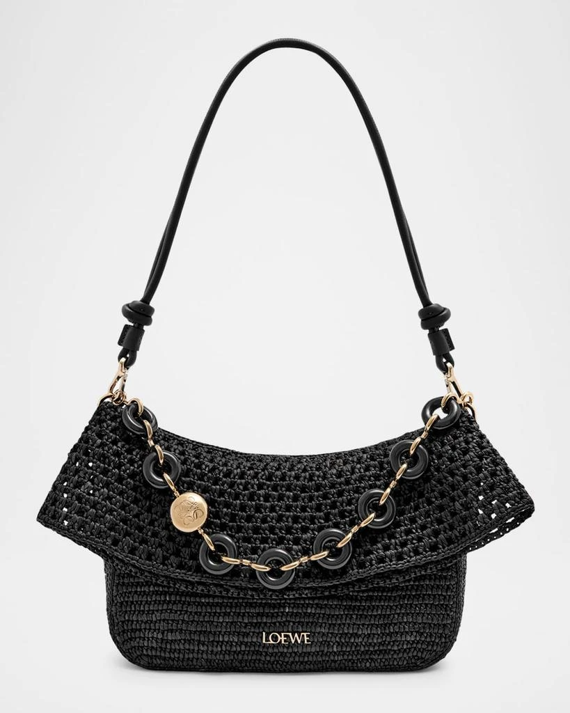 Loewe x Paula’s Ibiza  Ola Small Shoulder Bag in Raffia and Leather 5