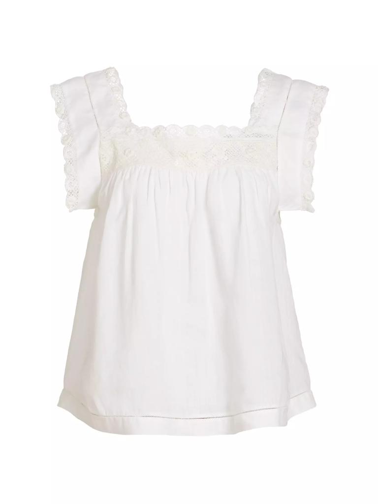 DÔEN Aphra Lace-Trim Top