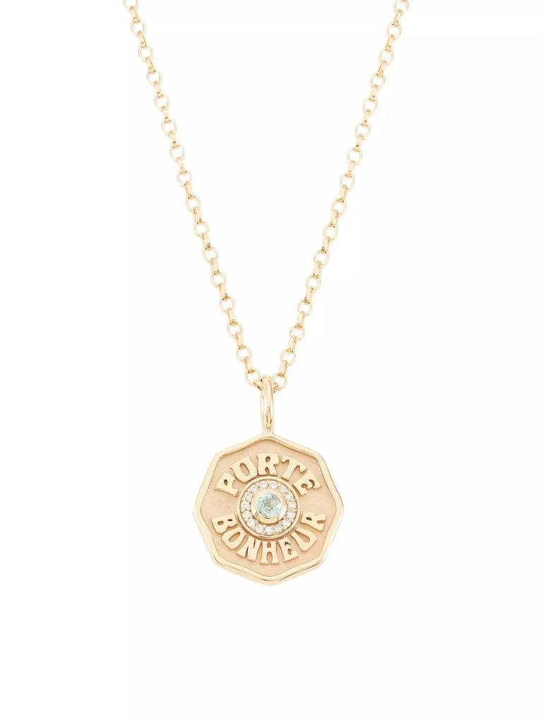 Marlo Laz Je Porte Bonheur 14K Yellow Gold & Alexandrite Necklace 1