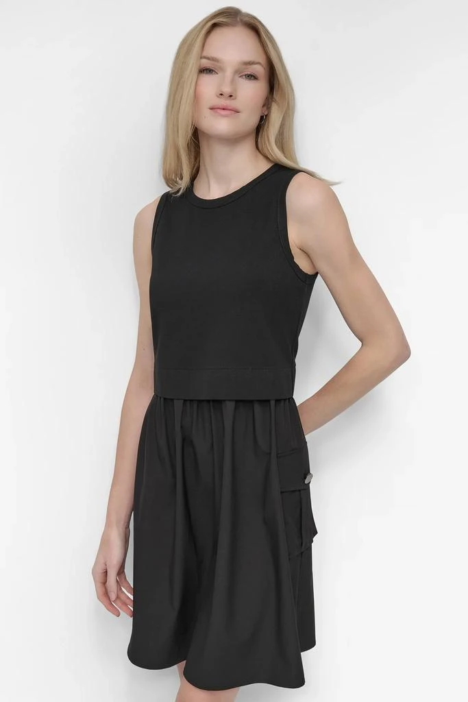 DKNY MIXED MEDIA CARGO A-LINE DRESS 4
