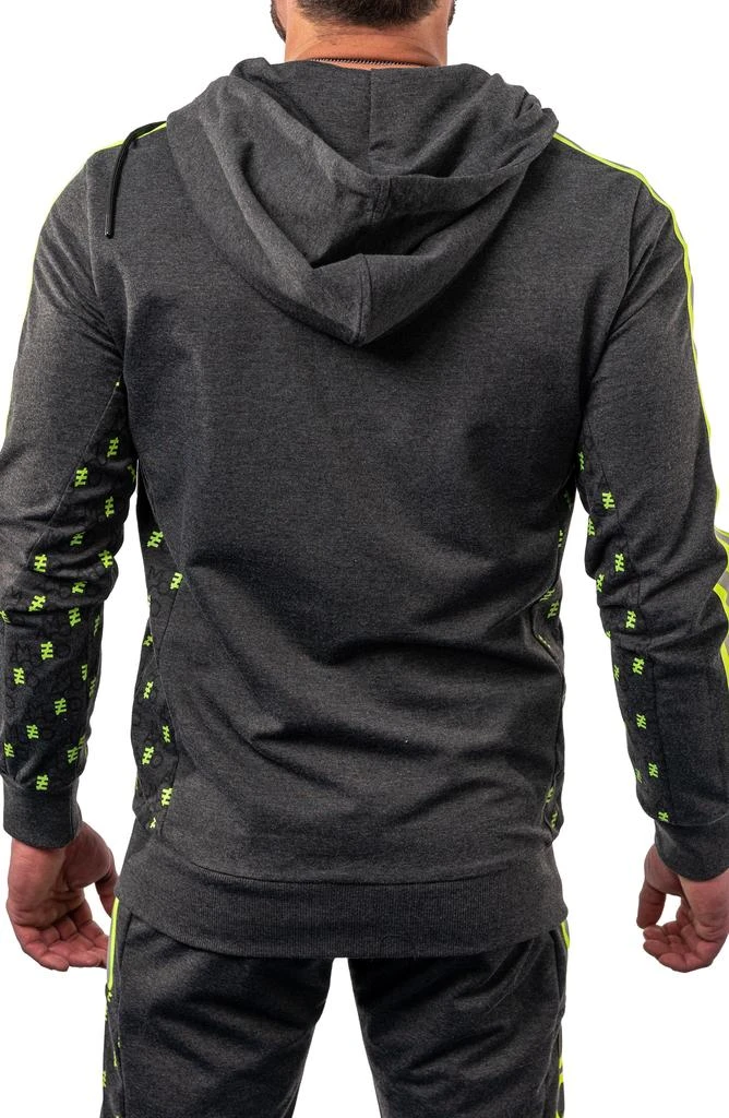 Maceoo Monogram Cotton Blend Logo Zip Hoodie 2