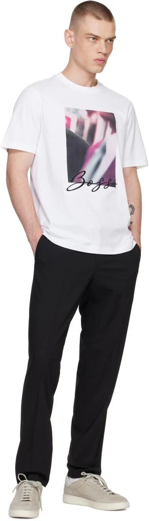 Hugo Boss White Graphic Logo T-shirt 4