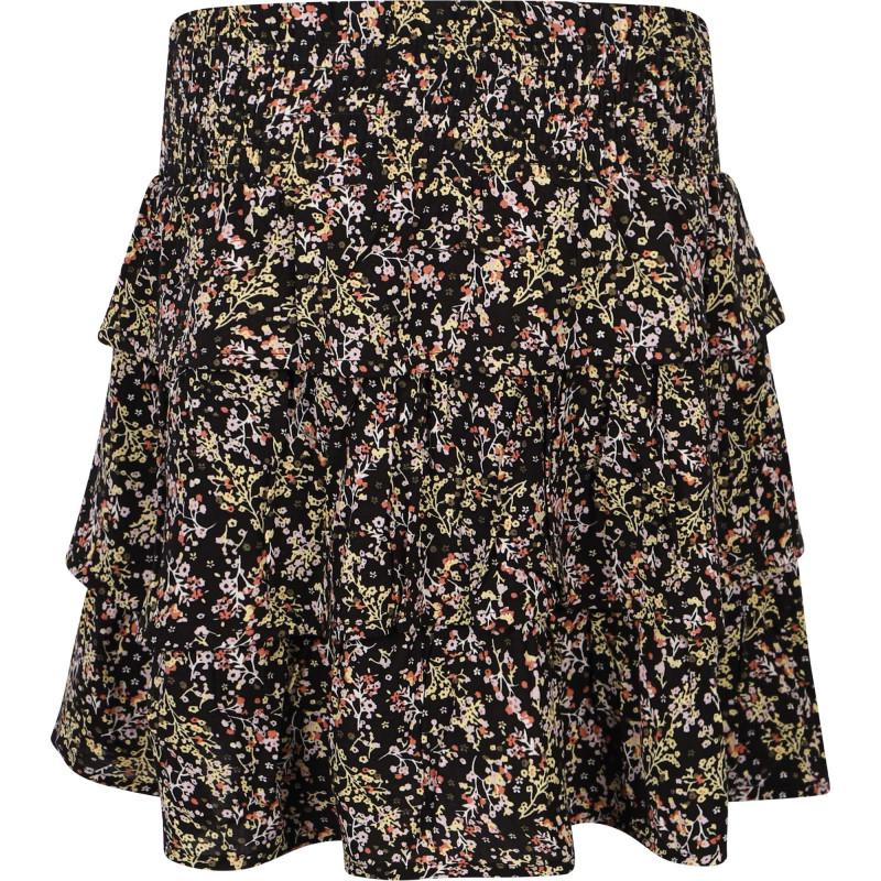 Name It Flowers all over ruffled skirt in black