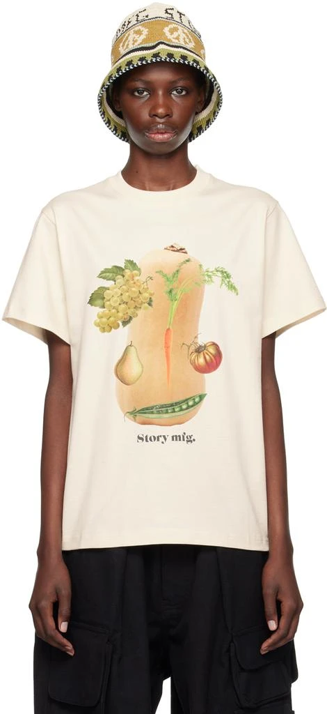 Story mfg. Beige Grateful T-Shirt 1