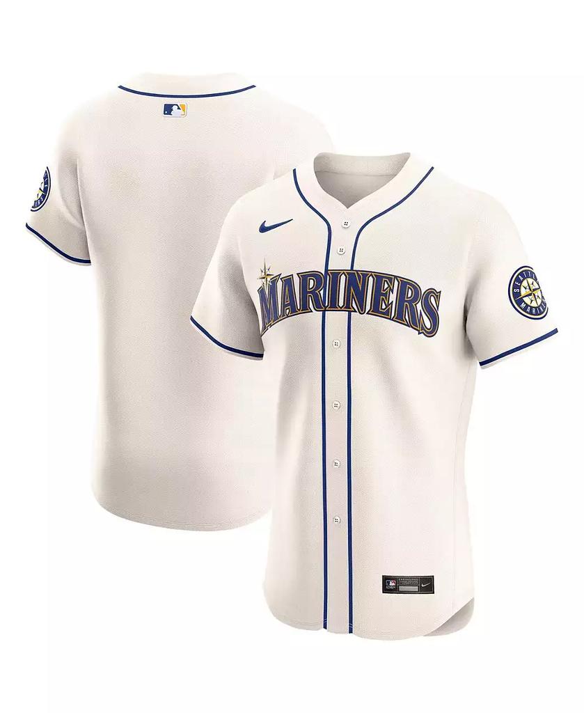 NIKE Men's Cream Seattle Mariners Alternate Vapor Premier Elite Patch Jersey