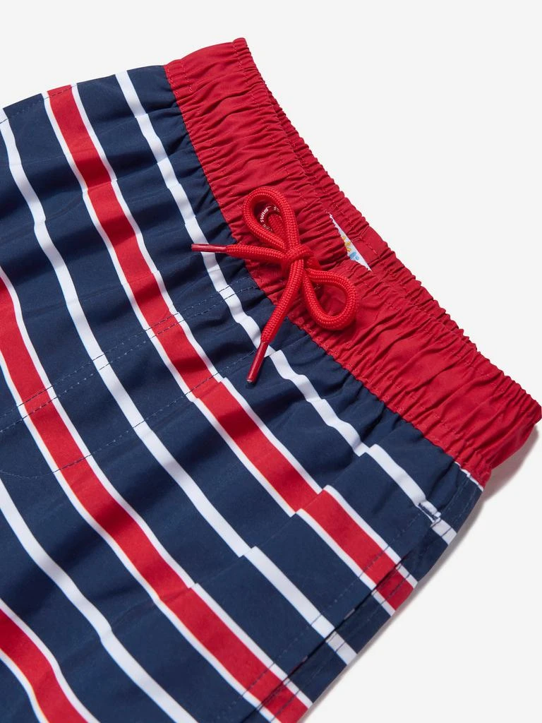 Soli Swim Boys Striped Beach Shorts in Red (UPF50+) 3