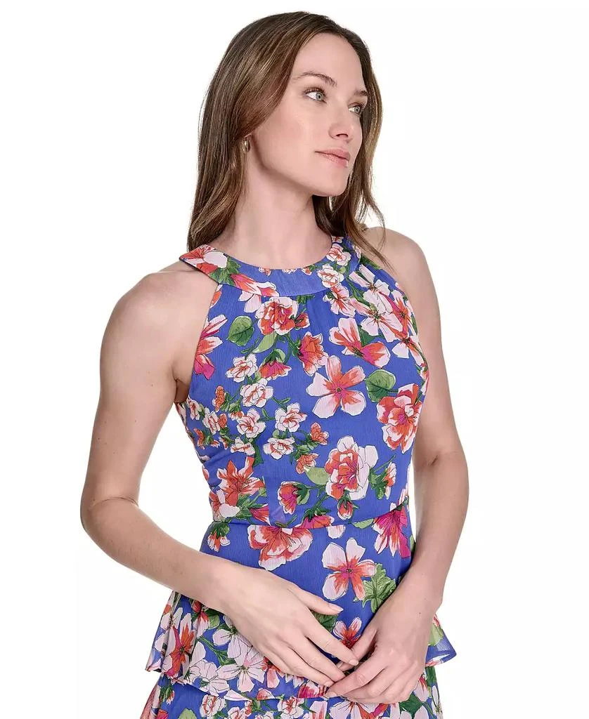Tommy Hilfiger Women's Floral-Print Tiered Halterneck Maxi Dress 3
