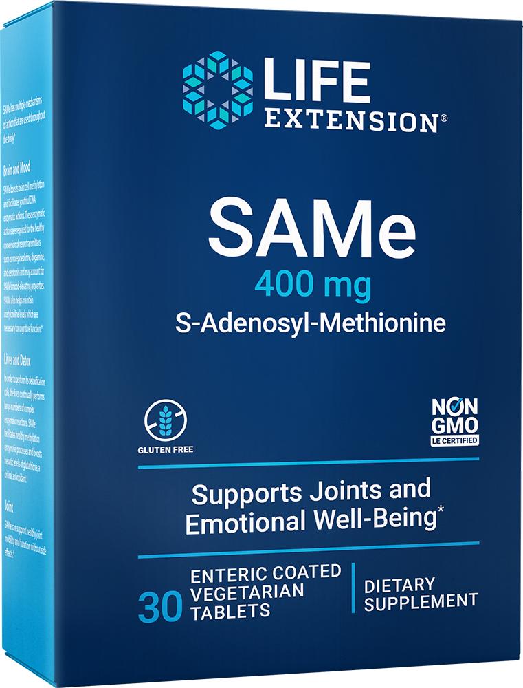 Life Extension Life Extension SAMe, 30 vegetarian tablets - 400 mg (400 mg, 30 enteric-coated vegetarian tablets)