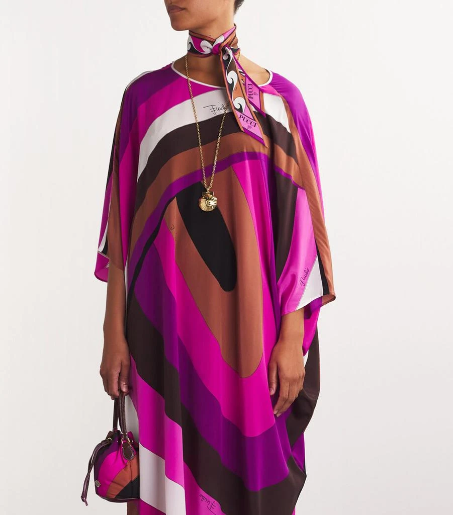 PUCCI Silk Orchidee Print Scarf 4