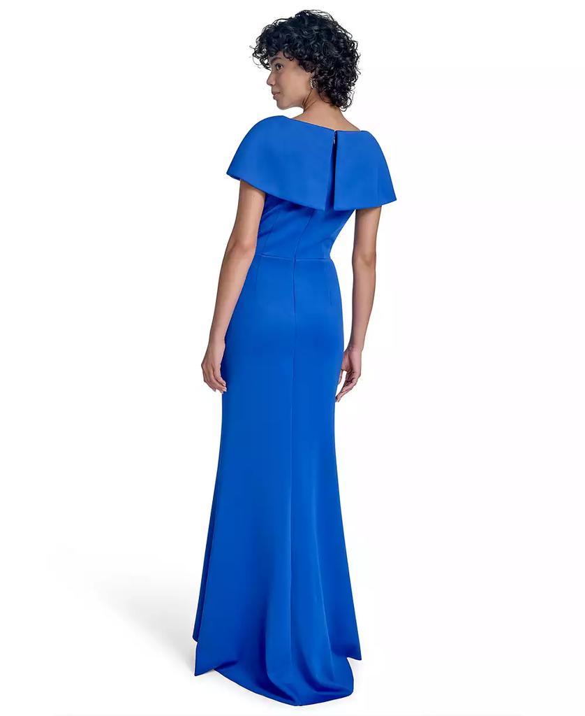 Jessica Howard Women's V-Neck Cape-Sleeve Gown