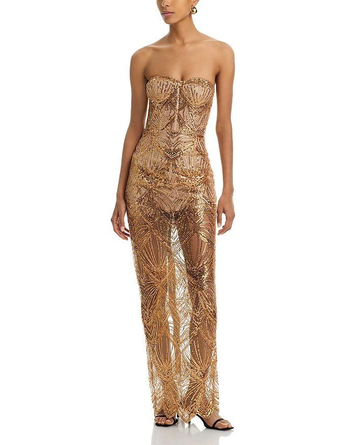 saba embroidered tulle midi dress Joanne Embroidered Dress – Sultre Boutique main image 1