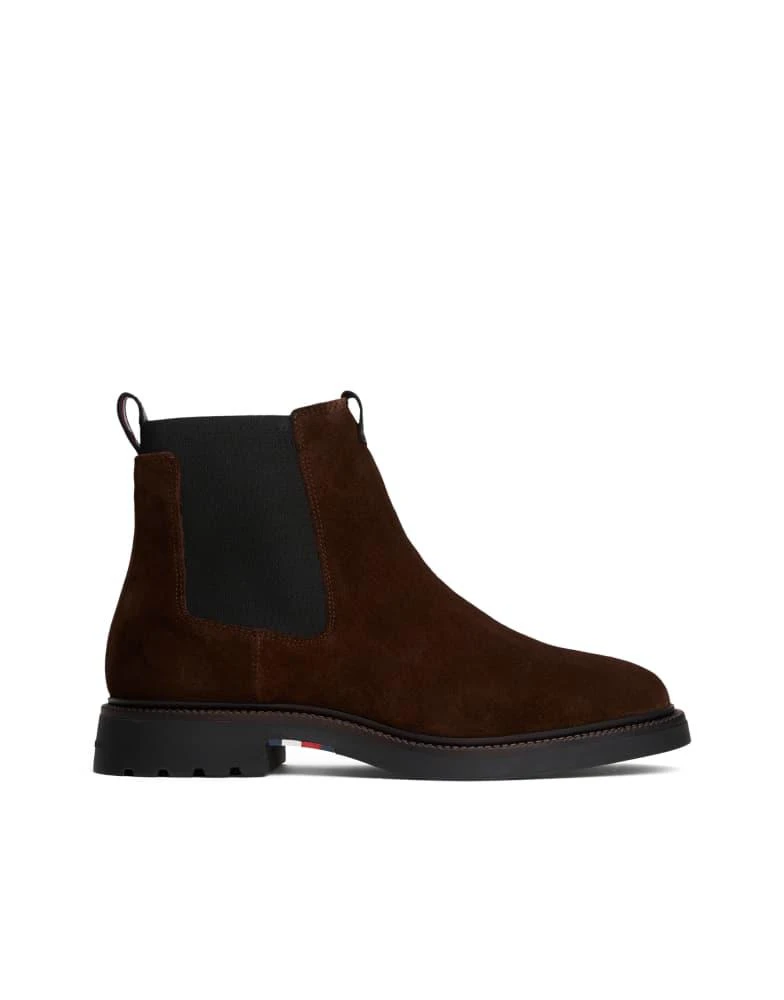 Shop Tommy Hilfiger leather suede comfort chelsea boot in  display picture 1
