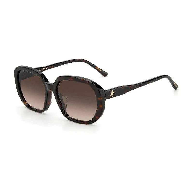 NEW Jimmy Choo Karly Havana Square Oversized Gradient Luxury Designer Sunglasses Amazon.com: JIMMY CHOO Brown Gradient Square Ladies  main image 2