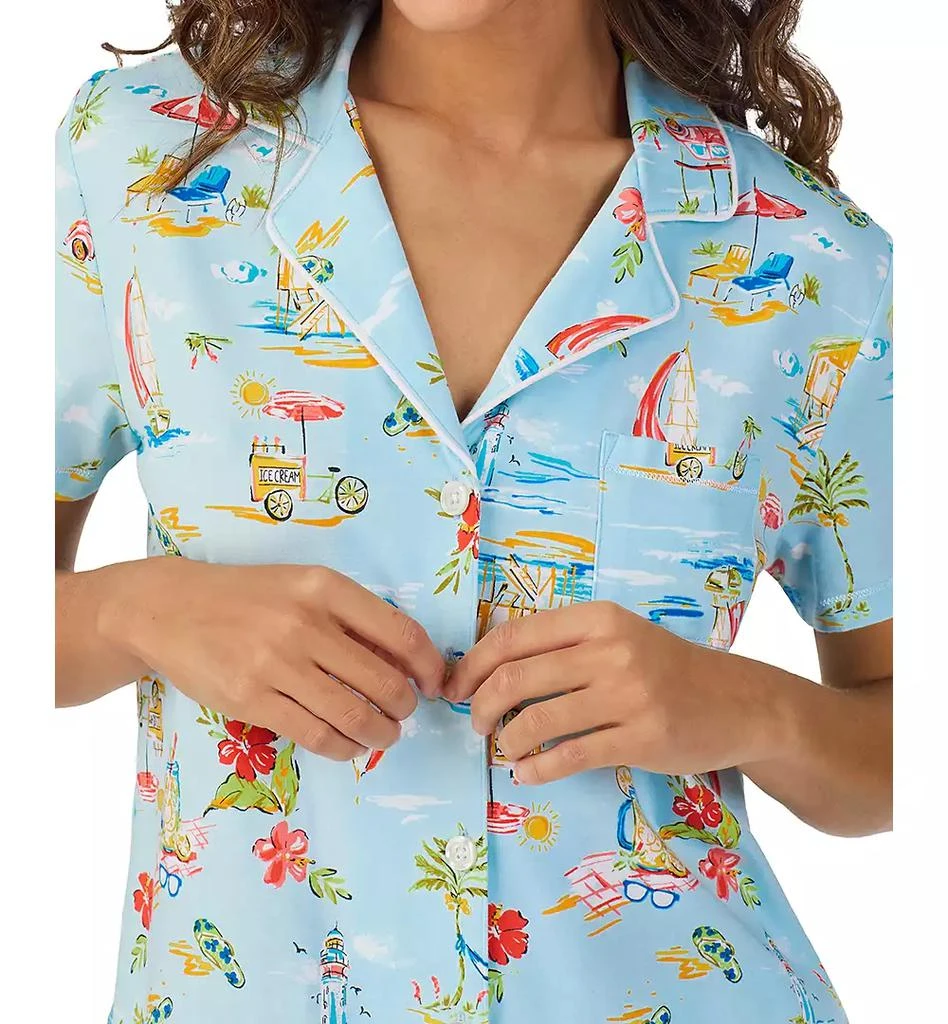 Cuddl Duds Women's Printed Short-Sleeve Boxer Pajama Set 2