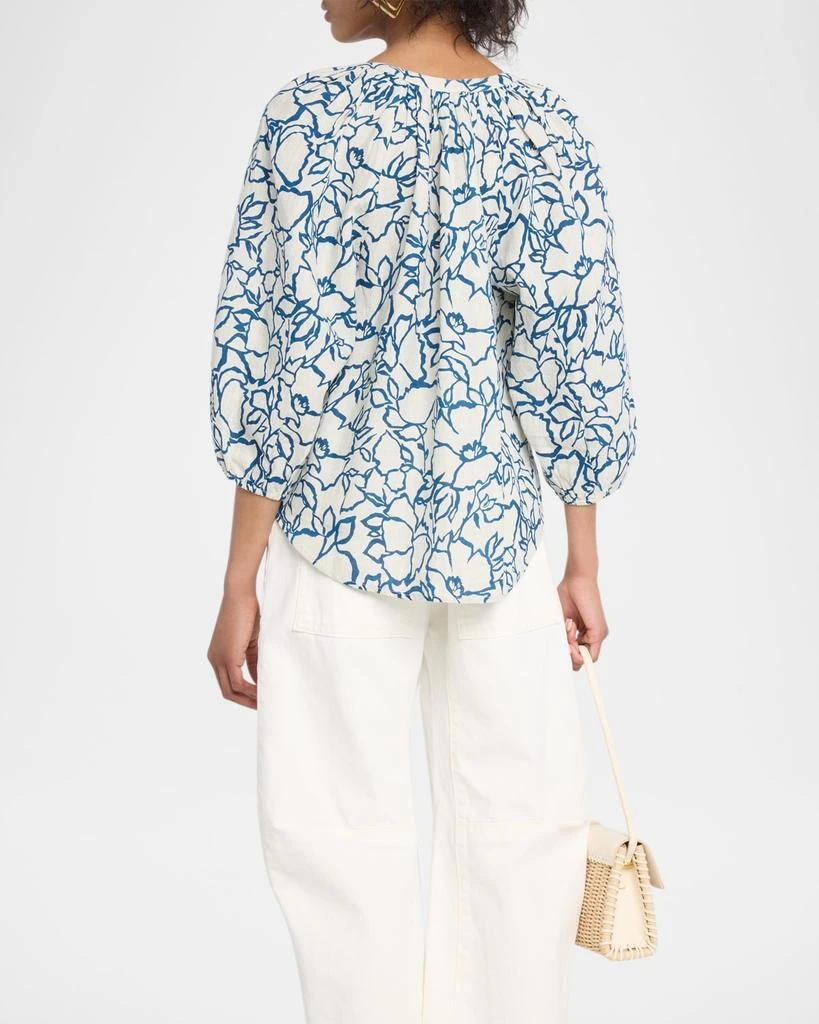 Apiece Apart Mitte Floral-Print Linen Top 3