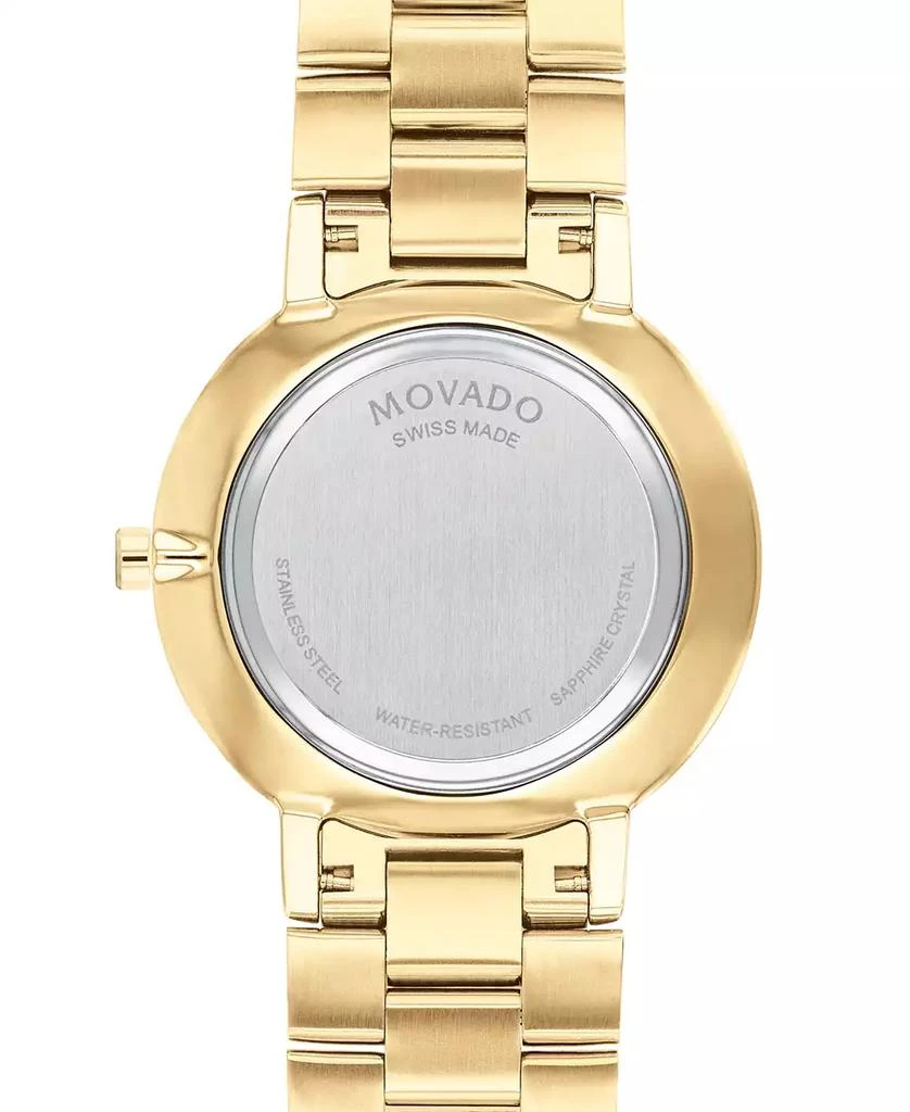 Movado Faceto Men's Swiss Diamond (3/8 ct. t.w.) Gold-Tone PVD Bracelet Watch 39mm 3