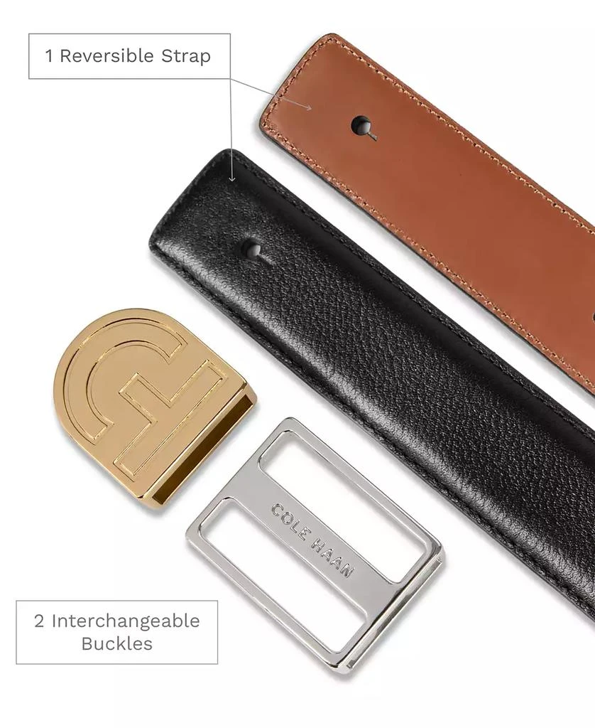 Cole Haan Men's Interchangeable Buckle Belt Set 5