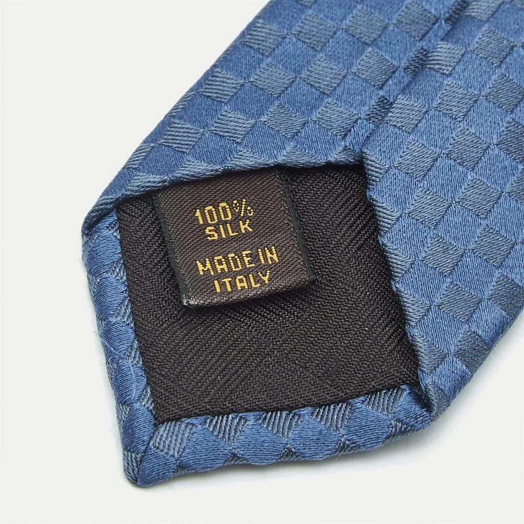 Louis Vuitton Louis Vuitton Blue Silk Damier Classic Tie 3