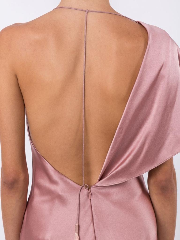 CUSHNIE Silk One-shoulder Mini Dress