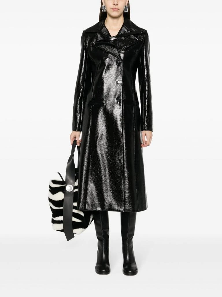 Courrèges Mid-Length Faux Leather Patent Coat 2