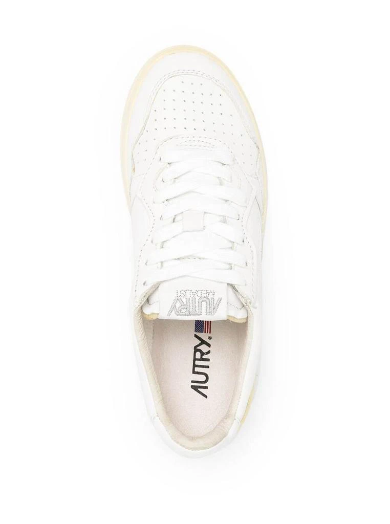 Autry White Leather Sneakers With Logo Woman 4