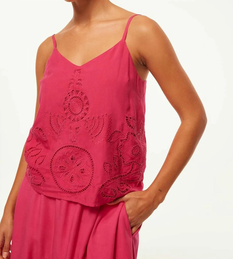 MISA Marcela Top In Pink Eyelet 1