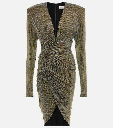 Alexandre Vauthier Crystal-embellished jersey minidress 1