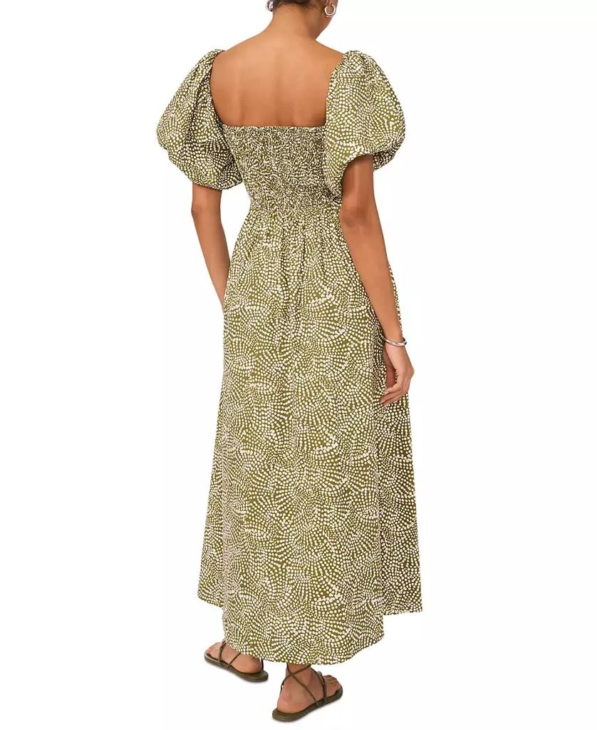 1. State Women's Printed Puff-Sleeve Midi Dress 5