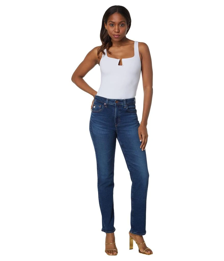 AG Jeans Saige High-Rise Straight in Catch 4