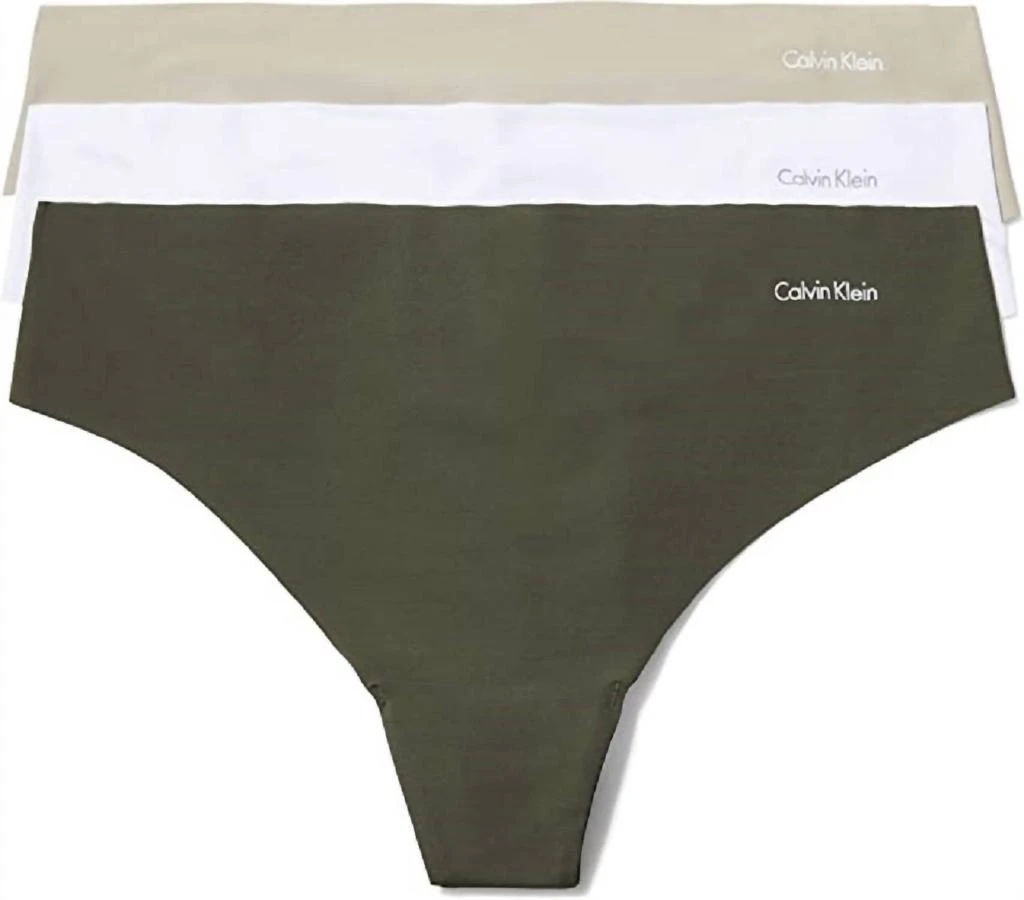 Calvin Klein Calvin Klein - Women's 3 Pack Invisibles Thong Panties 1