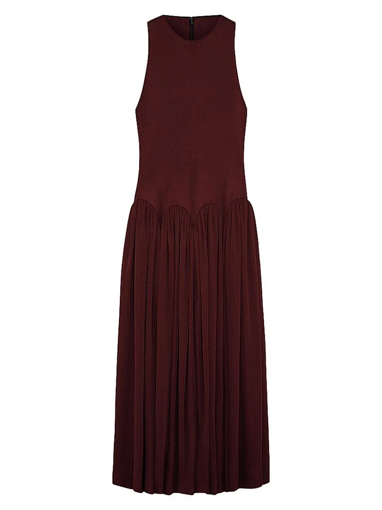 adrianna papell jersey taffeta dress Crepe Combo Taffeta Dress In Light Navy main image 1