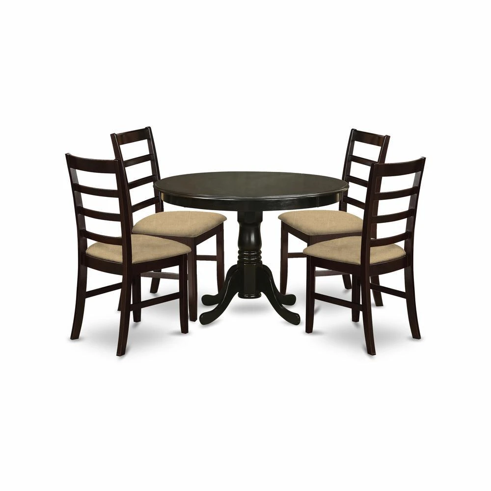 East West Furniture HLAN5-CAP-C 5 Pc Kitchen Table set-Dining Table and 4 Dinette Chairs.