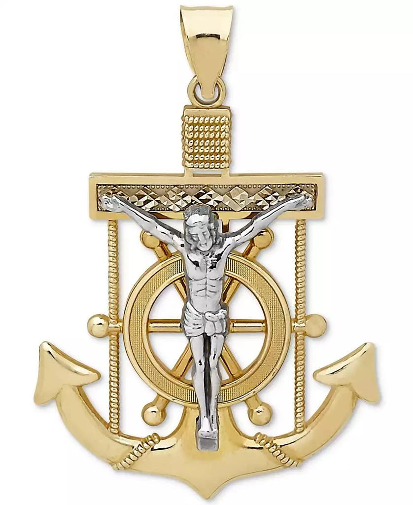 Macy
s Men
s Mariner Cross Pendant in 14k Gold 
White Gold