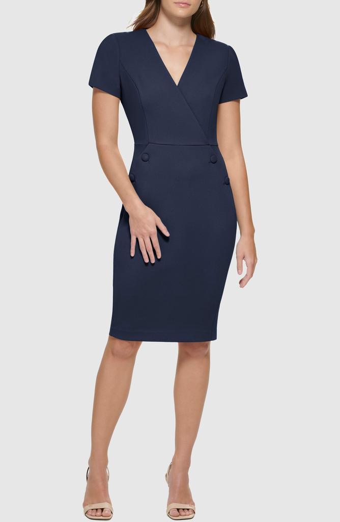 カルバンクライン Surplice Side-Zip Sheath Dress Calvin Klein Surplice Sheath Dress - Dresses & Skirts