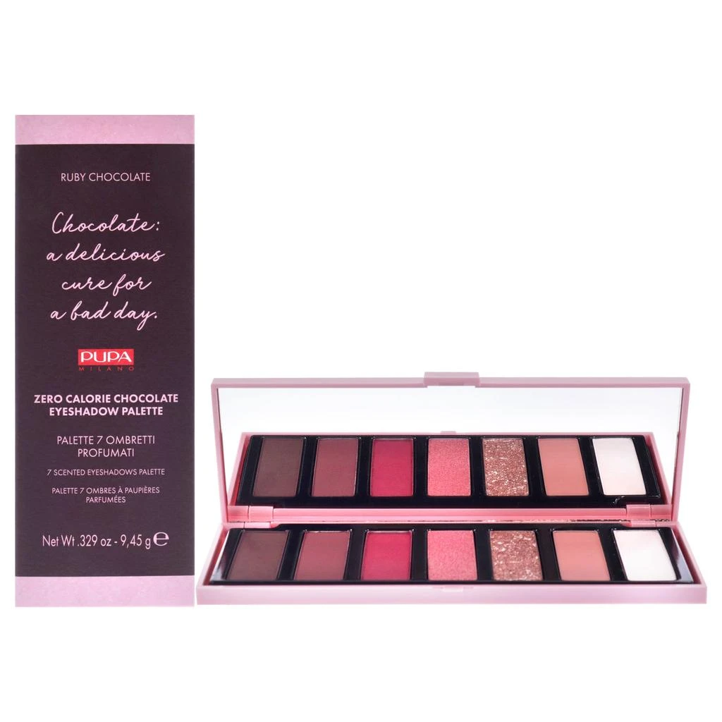 PUPA Milano Zero Calorie Chocolate Eyeshadow Palette - 002 Ruby Chocolate by  for Women - 0.329 oz Eye Shadow 1