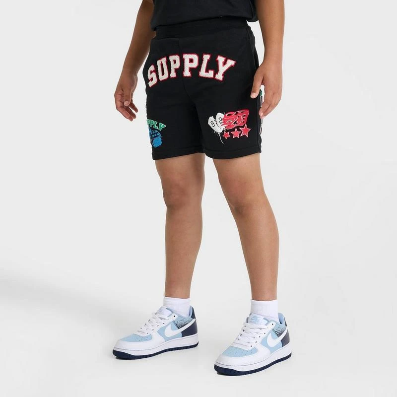 SUPPLY & DEMAND Kids' Supply & Demand Patch Fleece Shorts 3