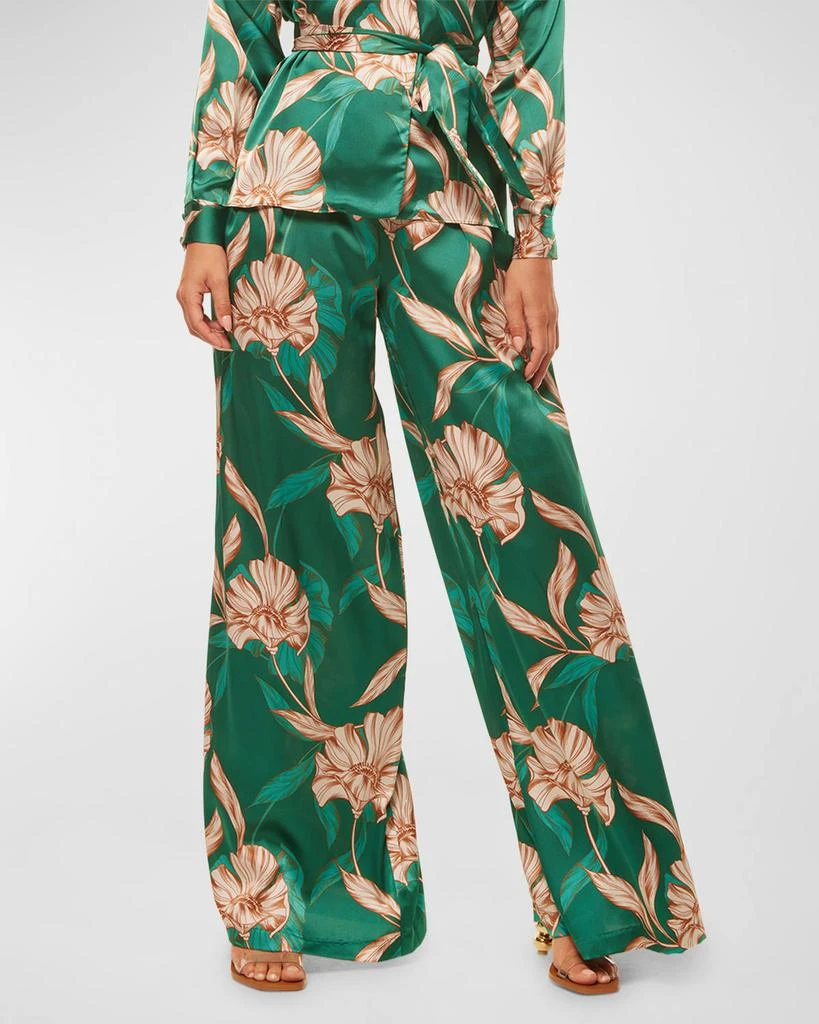 MISA Filippa Relaxed Wide-Leg Floral Pants 1