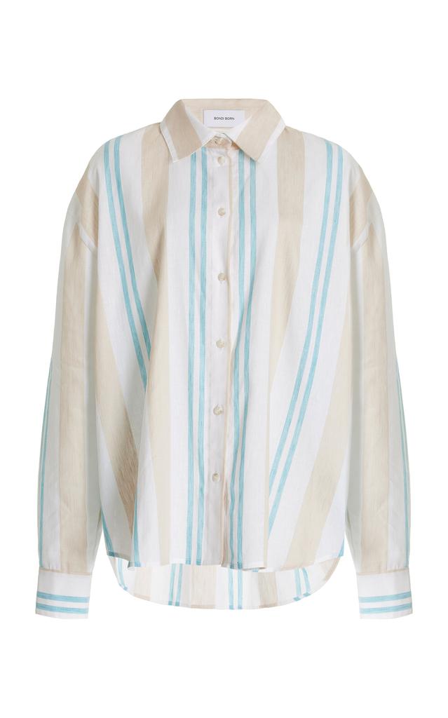Bondi Born BONDI BORN - Arezzo Organic Linen-Cotton Shirt - Stripe - XS - Moda Operandi