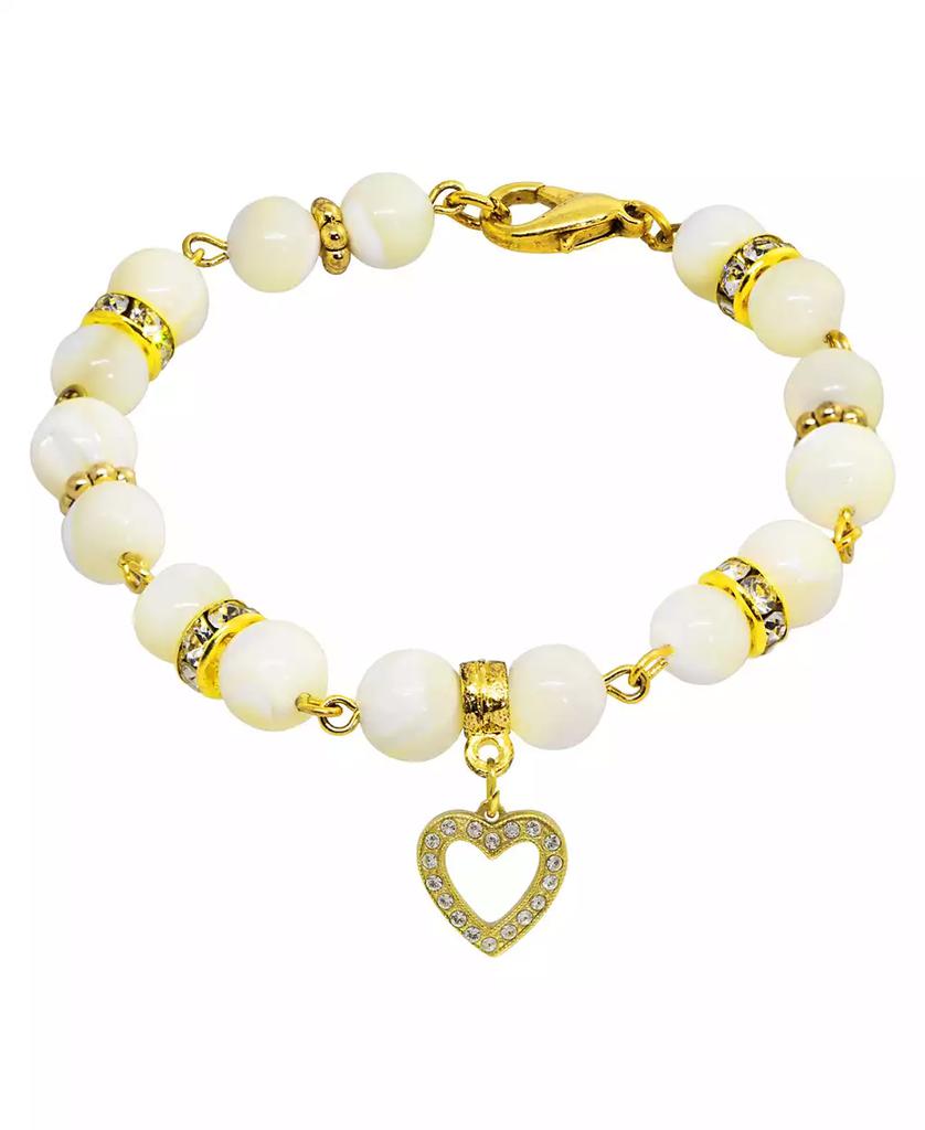 2028 14K Gold-tone Heart Clasp Bracelet